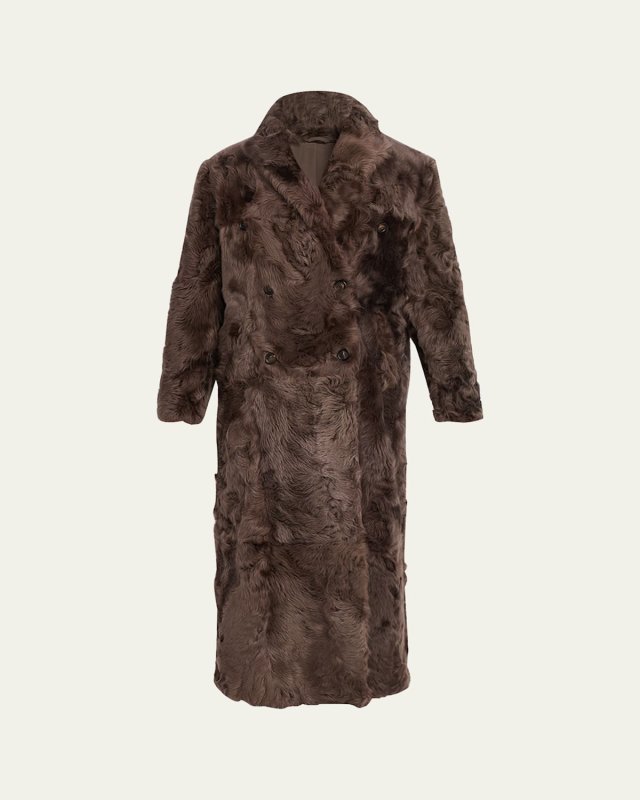 Capretta Double-Breasted Shearling Coat